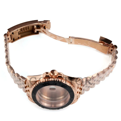 NH35 Watch Case 40mm For GMT YACHT-MASTER Seiko NH34/NH35/NH36/NH38 Movement Rose Gold Jubilee Bracelet Submariner NH35 Case