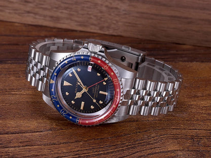 Customizable Baltany 39MM 1957s GMT Master Homage Watch S6074 NH34 Automatic Dome Sapphire 20ATM  Swiss Lume