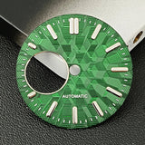 NH38 Watch Dial  man watch Custom logo dial green luminous suitable for NH38 movement watch accessories