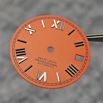Suitable for NH35A/4R35 Movement Watch Dial 28.5mm Roman Numeral Surface Watch Faces Men's Watches Replacement Accessories