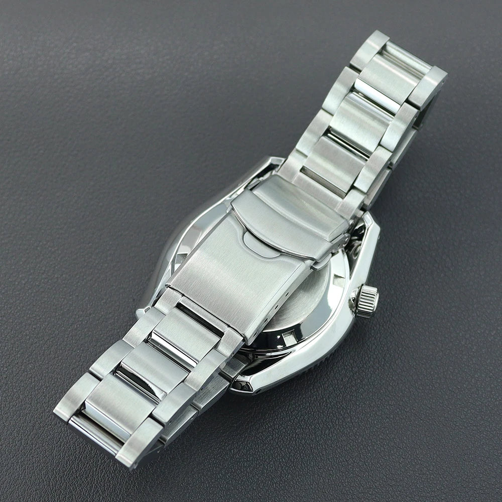 42mm Silvery Men's Watch Cases Bracelet Sapphire Glass For NH35 NH36 NH34 NH38 NH70 Movement NH35 Cases 28.5mm Dial Mod SPB185