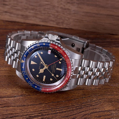 Customizable Baltany 39MM 1957s GMT Master Homage Watch S6074 NH34 Automatic Dome Sapphire 20ATM  Swiss Lume