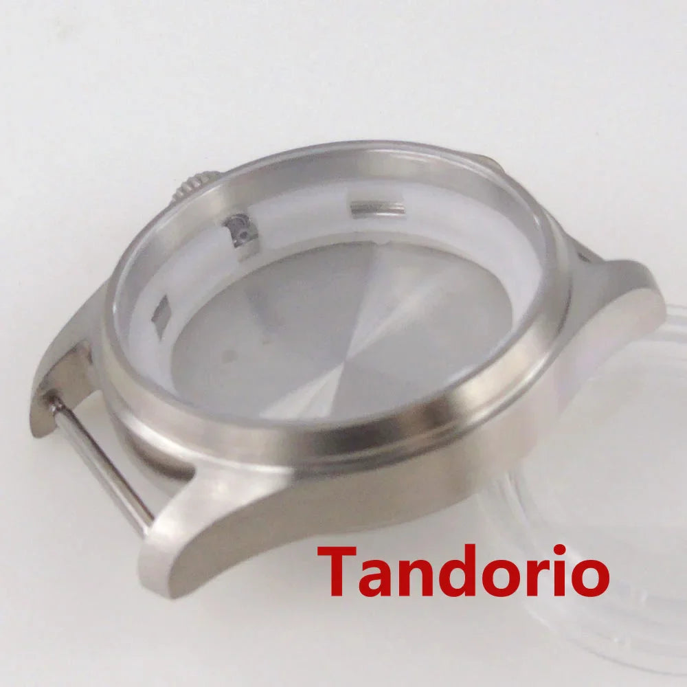 20ATM 39mm Stainless Steel Pilot Brushed Watch Case Sapphire Glass Fit NH35 NH36A ETA2824 PT5000 Automatic Movement