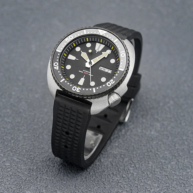 Golden Sterile Turtle SKX6105  Abalone NH36A Sapphire 20Bar Ceramic Bezel 44mm