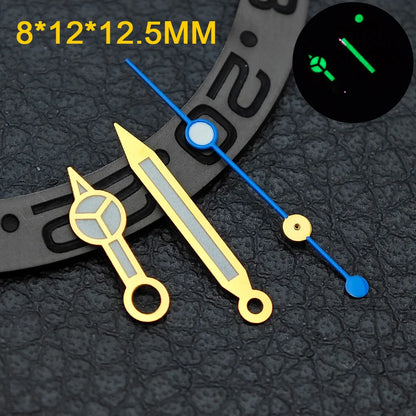 Watch hands NH36  Black/Rose Gold Watch Accessories Watch pointer N H35 NH36 Hands Blue Green/Green Glow fits for N H35