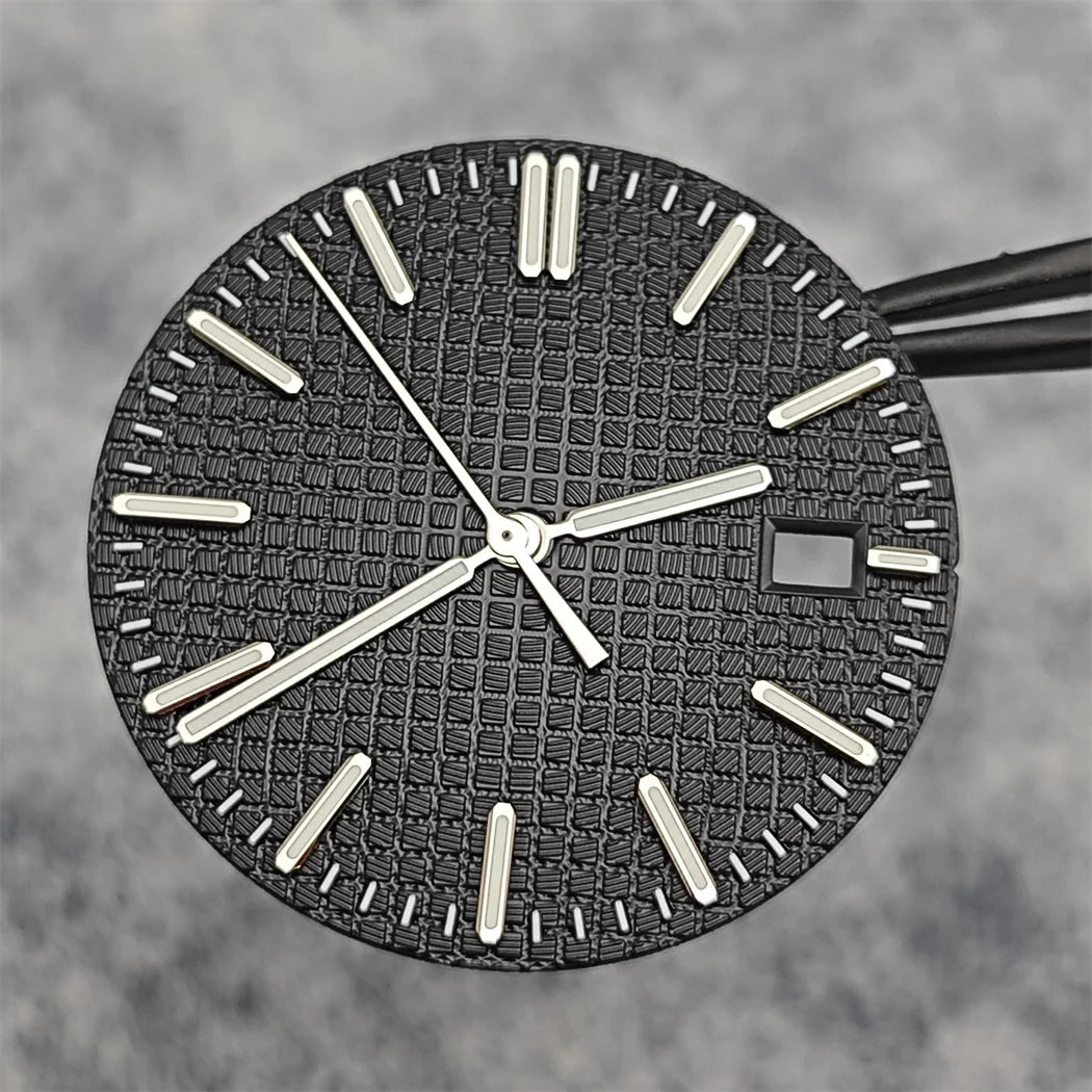 31.8mm Watch Dial + watch Hands complete set Green Luminous Dial Replacement Accessories for NH35 Movement Watch Repair Parts