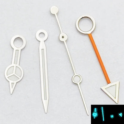 RICHUS NH34 GMT Watch Hands Silver/Black/Gold/RoseGold Blue Luminous Fit NH34 Movement Watch Accessories