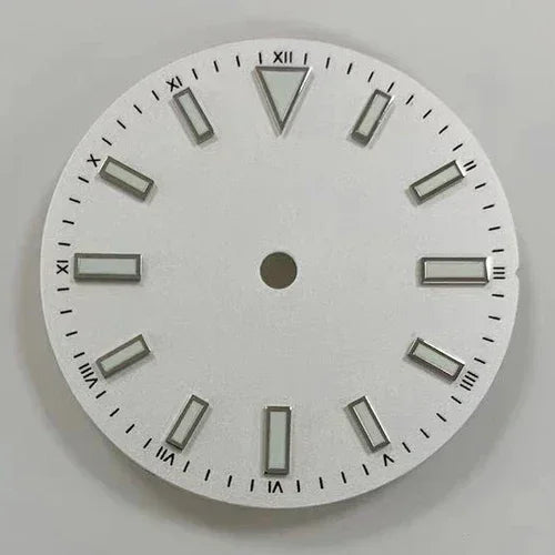 28.5mm Sunray Watch Dial Stripe Nails Green Luminous Font Modified Watch Accessories Suitable for NH35/8215/2836 Movement