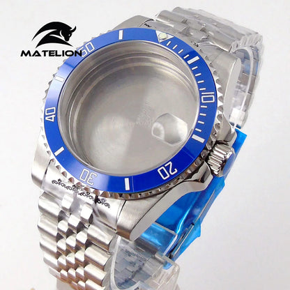 Matelion 200M Diving Case 40mm Fit NH35 NH36 NH34 GMT ETA 2824 PT5000 Watch Case Jubilee Bracelet Sapphire Glass Slide Buckle