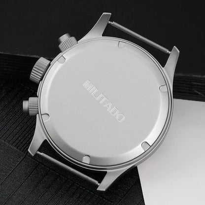 Militado ML1868KF Chronograph Watch  VK67 Quartz 10Bar 39MM Multifunction Military Watch BGW 9 Lume