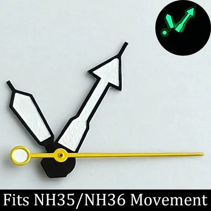 high-quality Watch accessories watch pointer NH series 35 NH36 hands green  luminous suitable for N H35/ NH36 movement