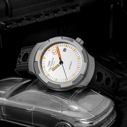 Thorn 42mm Men's Retro Titanium Diver Watch PT5000 Automatic Movement Rubber Strap C3 Luminous 20Bar Water Resistance