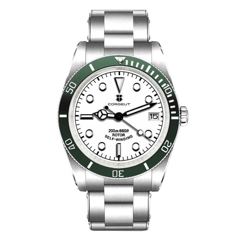 Corgeut Watch Diver CG2074 39mm NH35A Sapphire Crystal  Ceramics Bezel 10Bar SUB