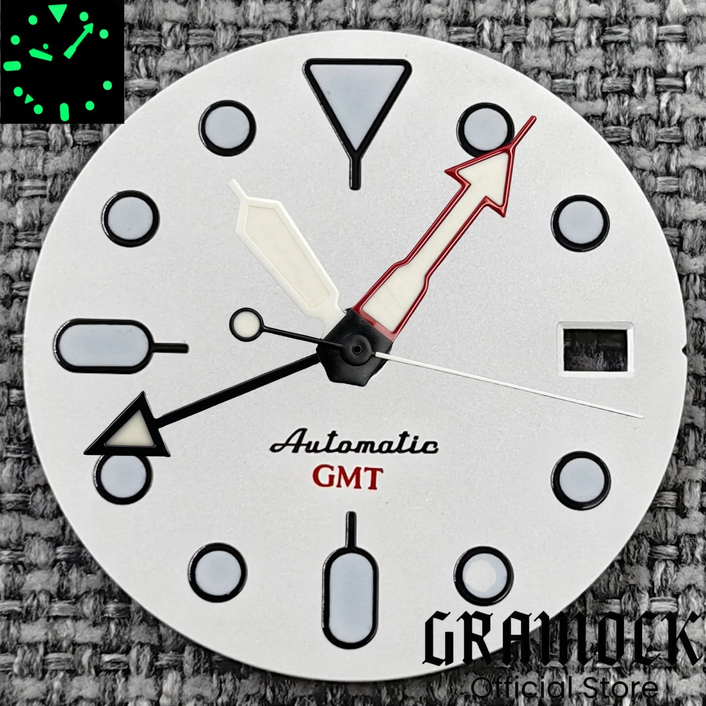 29mm Blue Red Black Orange GMT NH34 White Glossy Dial With Hands C3 Lume Fit NH34 Mechanical Watch Modified Accessories