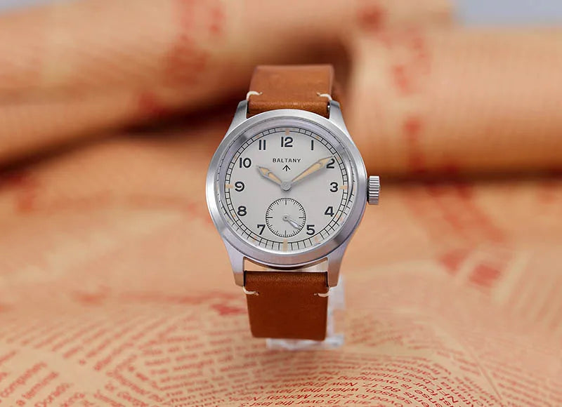 Baltany S2032 D12 Minitary Wristwatches VD78 Sapphire Crystal Swiss Luminou Leather 20ATM Stainless Steel Quartz Vintage Watches