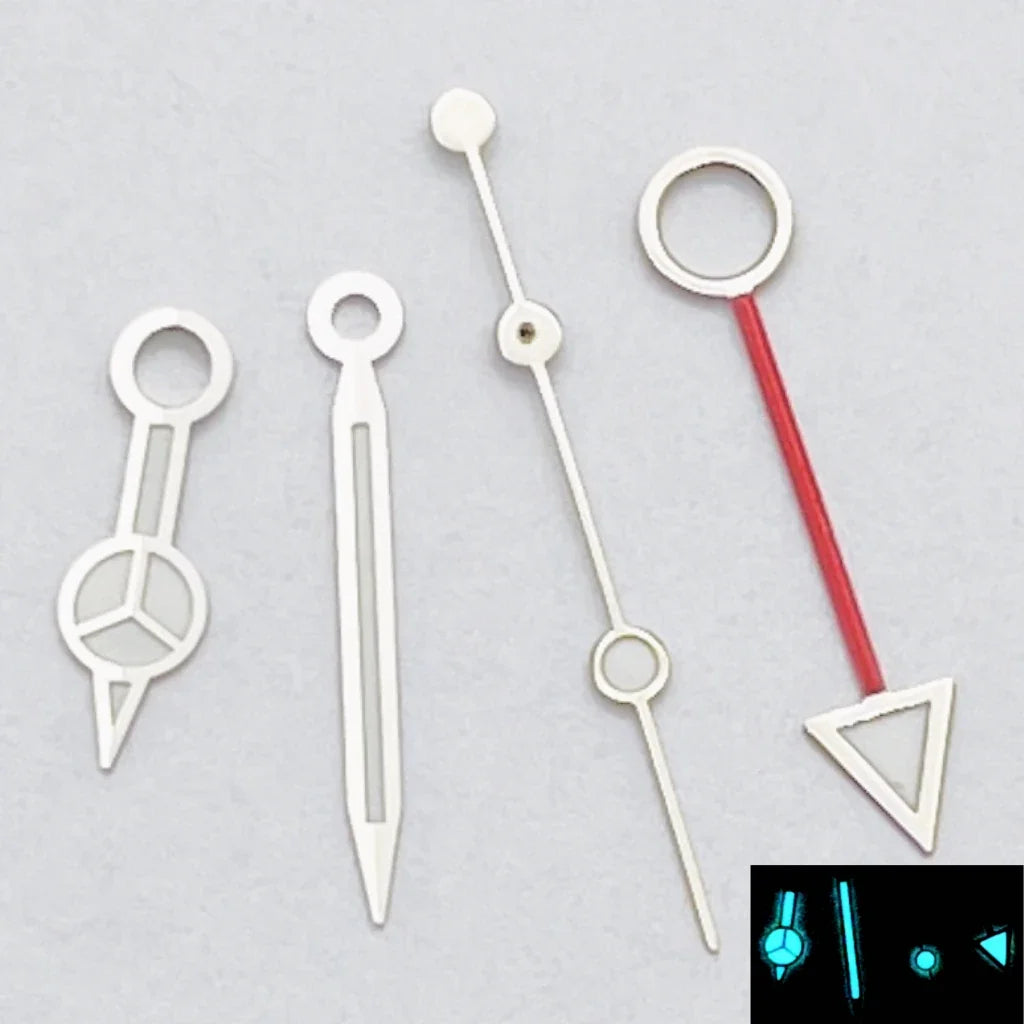 RICHUS NH34 GMT Watch Hands Silver/Black/Gold/RoseGold Blue Luminous Fit NH34 Movement Watch Accessories