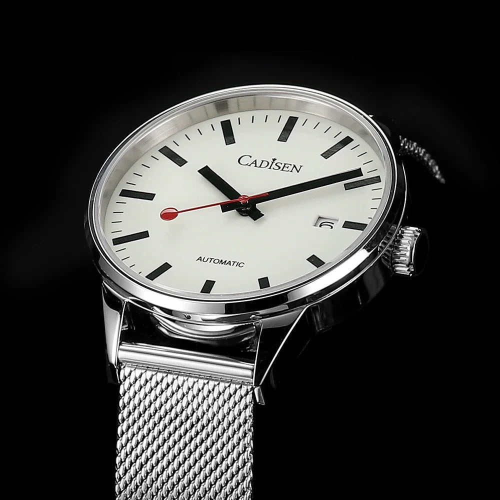 Cadisen C8221 Minimalist Watch Miyota 8215 AR Sapphire C3 Lume 40MM 5Bar