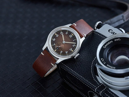 39MM Retro WW2 Military  S2081 Gradual Brown Dial ST1731 Movement 100M Waterproof  D12 Homage Field Watch