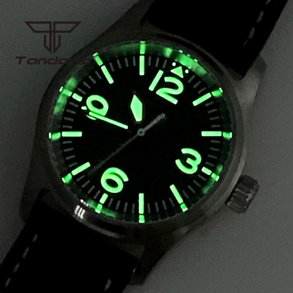 Tandorio 36mm Pilot Watch TD140B PT5000 NH35A Movement 20bar Sapphire