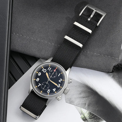 Militado ML1868KF Chronograph Watch  VK67 Quartz 10Bar 39MM Multifunction Military Watch BGW 9 Lume