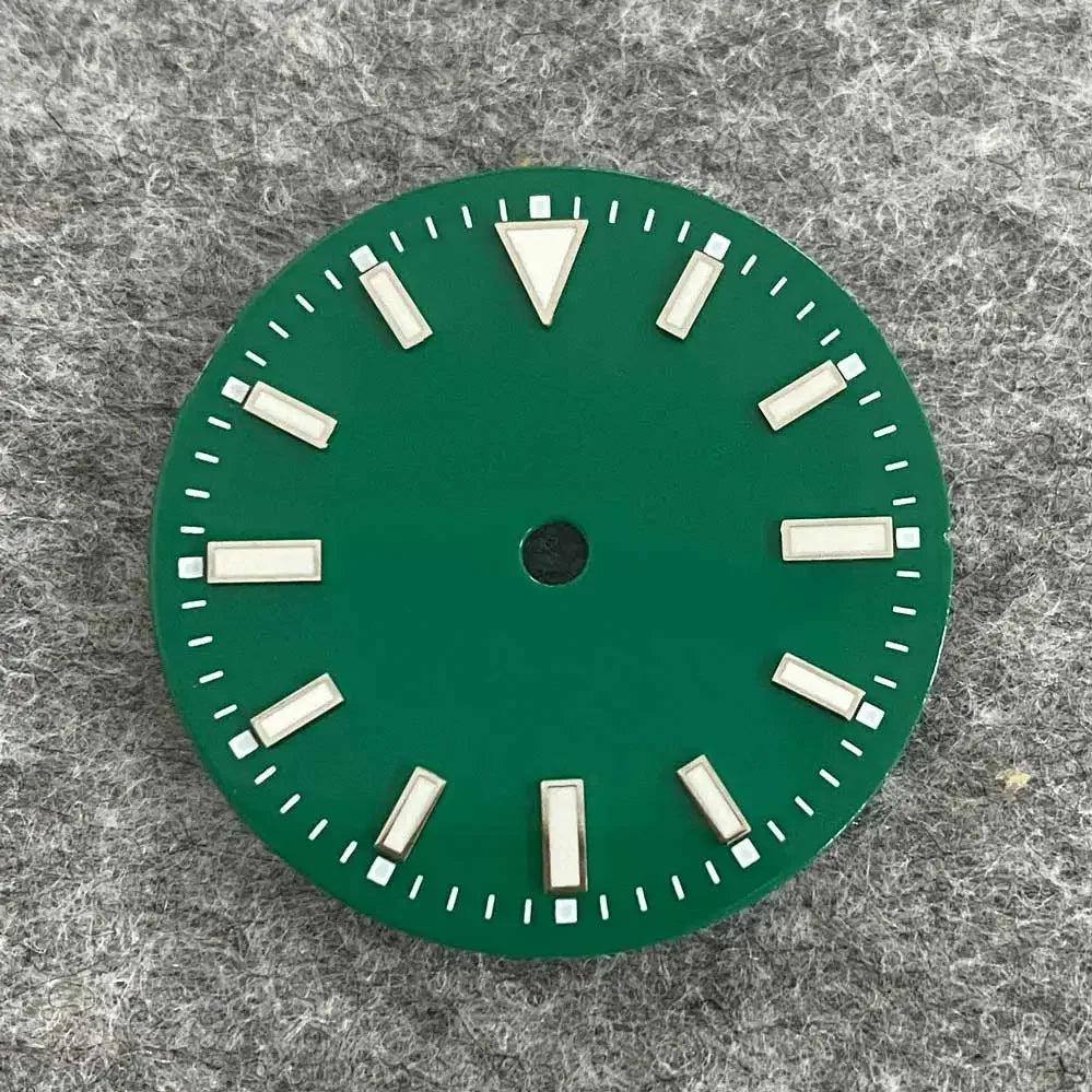 29mm Watch Dial with Green Luminous Colourful No Calendar Window Watch Faces for NH35/ ETA 2836/Japan 8215/Mingzhu 2813 Movement