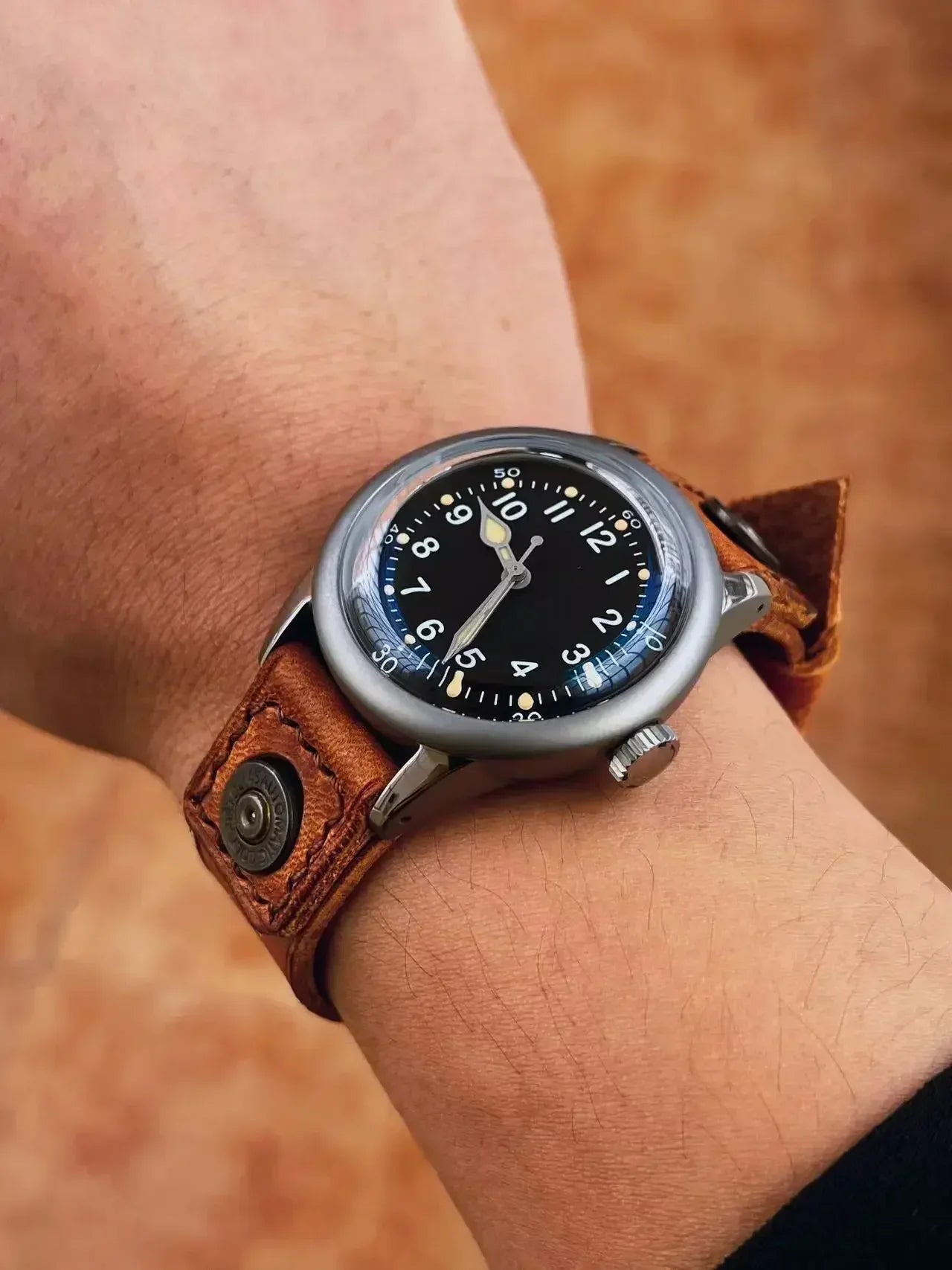 THORN SHY040 A11 Titanium Pilot Watch Military Retro NH35 AR Sapphire Luminous bullet in the back