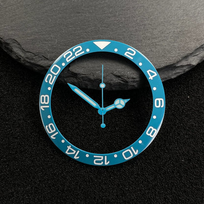 NH35 38-30.5mm bezel insert red Hands Watch Hands Blue Green Luminous Red Green Blue Hands For NH35/36/4R/7S Movement Watches Parts