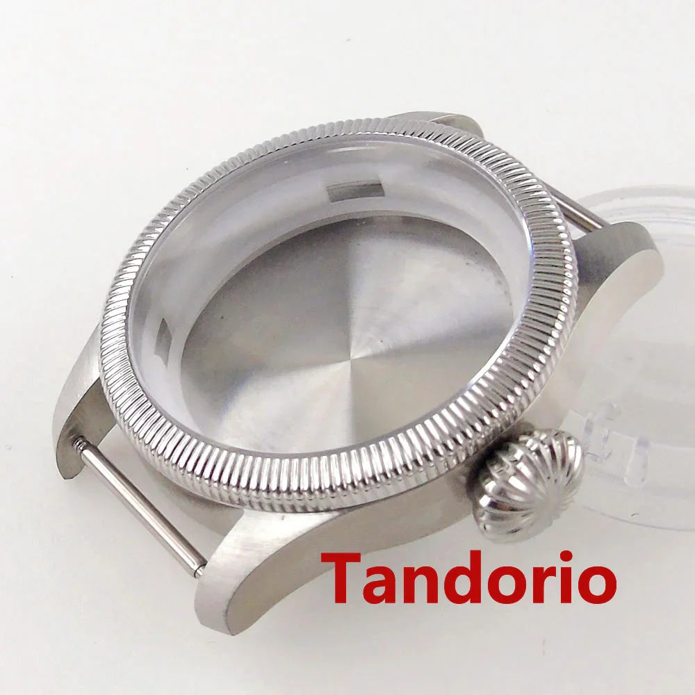 20ATM Diving 39mm Stainless Steel Men Watch Case Sapphire Glass Fit Automatic NH34 NH35 NH36A ETA2824 PT5000 Big Crown