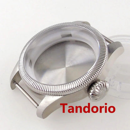 20ATM Diving 39mm Stainless Steel Men Watch Case Sapphire Glass Fit Automatic NH34 NH35 NH36A ETA2824 PT5000 Big Crown