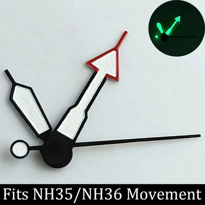 high-quality Watch accessories watch pointer NH series 35 NH36 hands green  luminous suitable for N H35/ NH36 movement