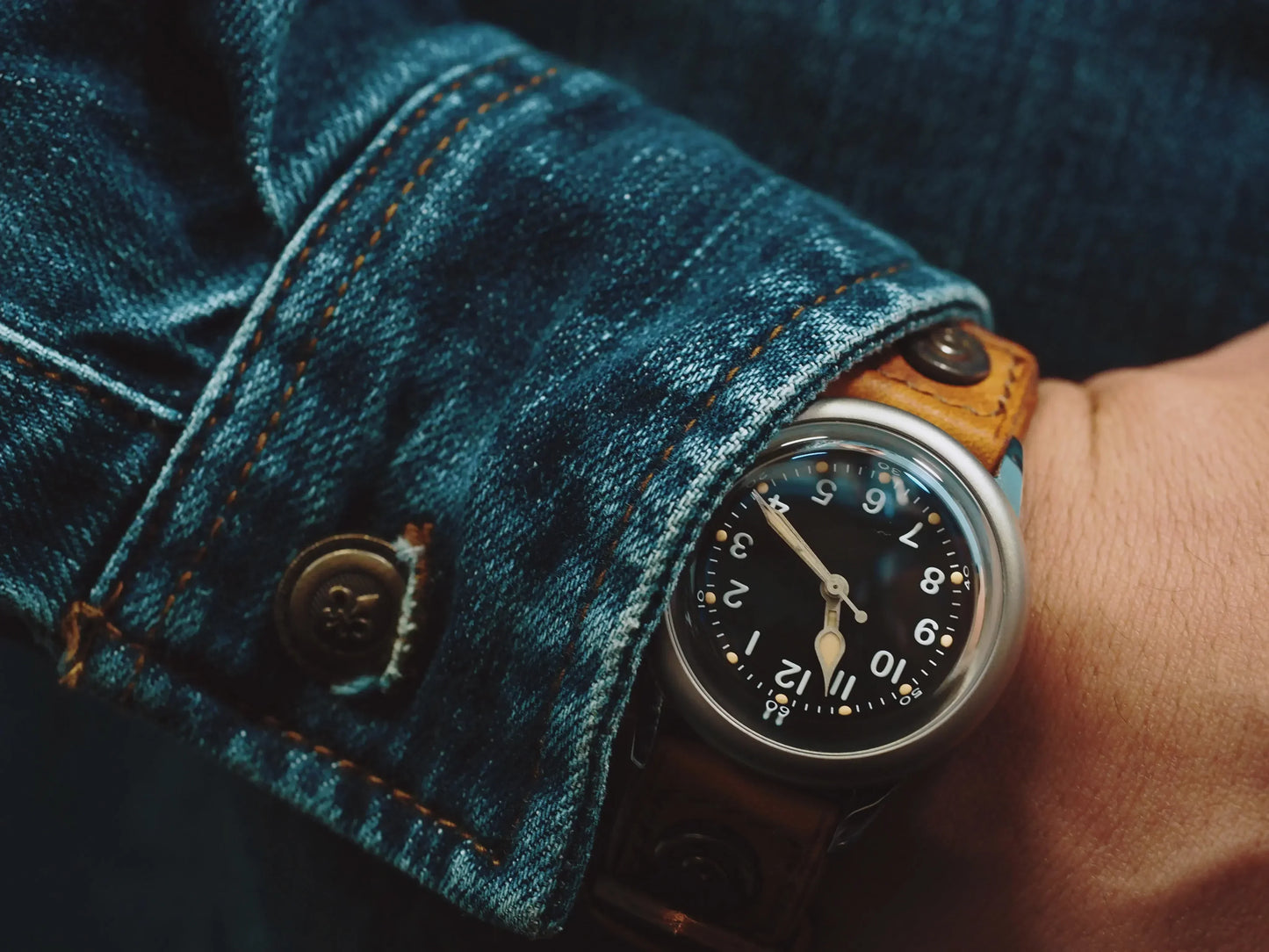 THORN SHY040 A11 Titanium Pilot Watch Military Retro NH35 AR Sapphire Luminous bullet in the back