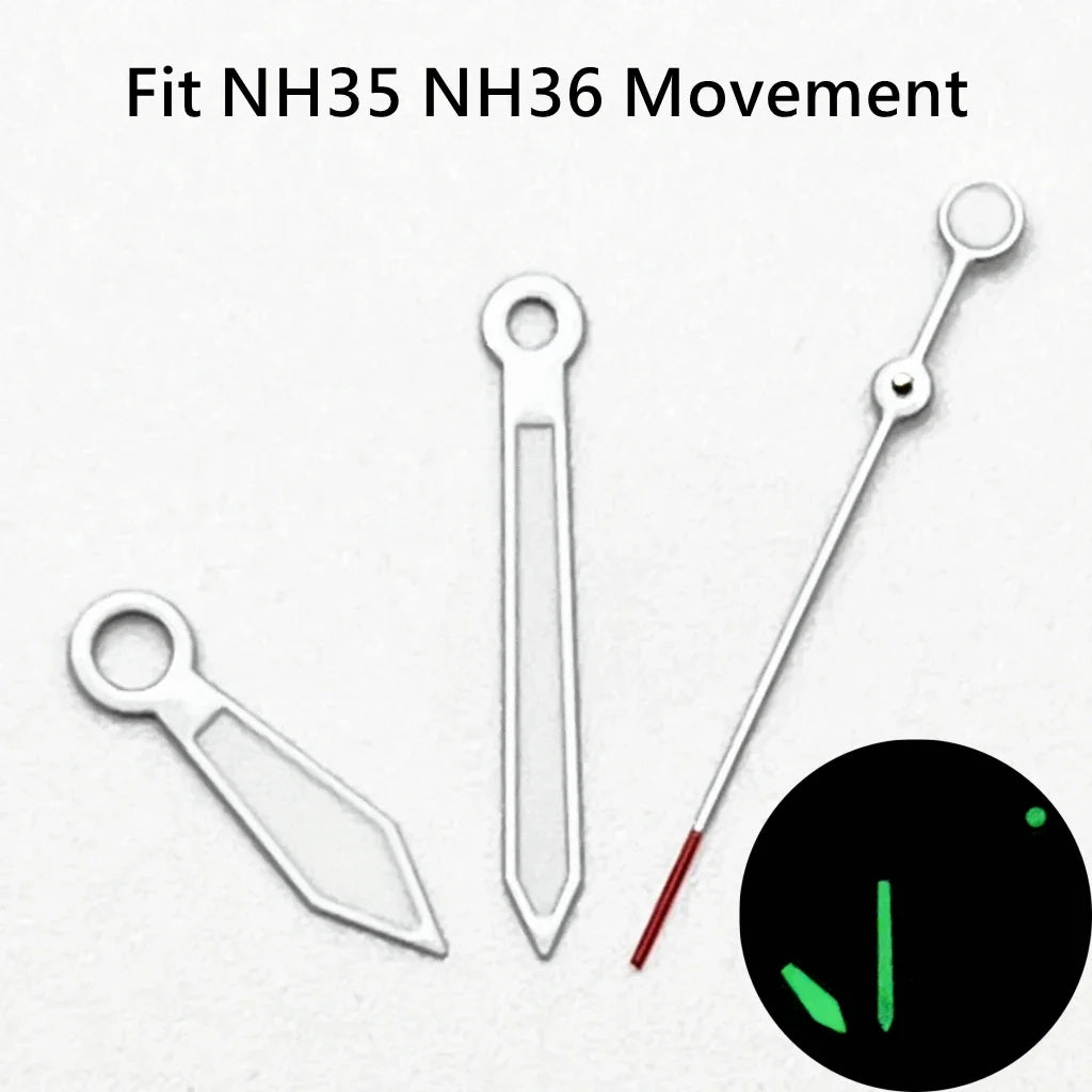 ETA Hands Silver/Black Watch Hands Fit NH35 NH36 PT5000 ETA2836 2824 DG2813 3804 Miyota8215 8205 821A Movement Watch Accessories