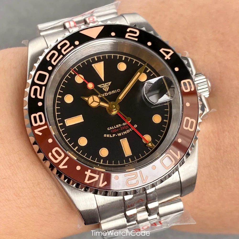 Tandorio NH34A GMT 6542 Mod Sapphire 20BAR 40mm Diver 40MM TD218D