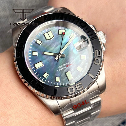 Tandorio Yacht Submariner TD265 40mm 200m NH35A Dive Watch MOP Sapphire  Glass Back Yacht Submariner