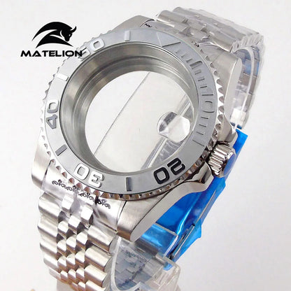 Matelion 200M Diving Case 40mm Fit NH35 NH36 NH34 GMT ETA 2824 PT5000 Watch Case Jubilee Bracelet Sapphire Glass Slide Buckle