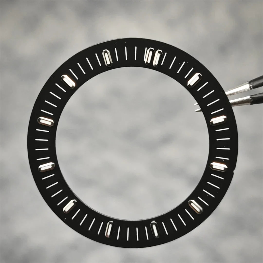 31mm Watch Dial Hollowed Out Surface Green Luminous Watch Faces Accessories Repair Parts NH70／NH35 / NH36 Movement