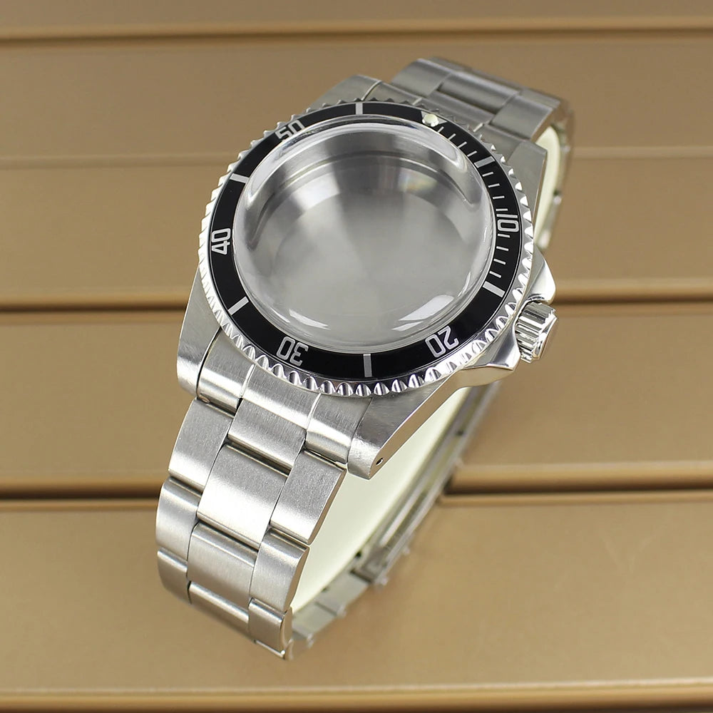 38mm Vintage Diving Watch Case Dome Acrylic Glass For Seiko NH35 NH36 NH38 NH34 Automatic Movement 28.5mm Dial Retro Submariner