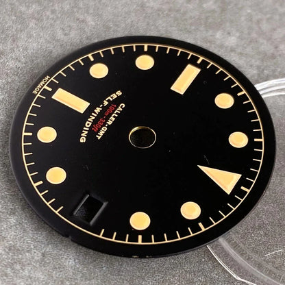 29mm Black White Luminous coating GMT Watch Dial fit NH34 NH34A GMT Automatic Mechanical Men Watch Accessories