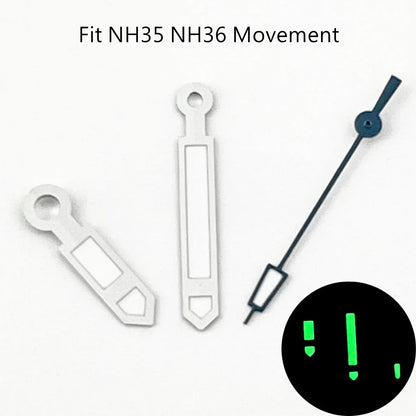 ETA Hands Silver Watch Lume Hands Fit NH35 NH36 PT5000 ETA2836 2824 DG2813 3804 Miyota8215 8205 821A Movement Watch Accessories