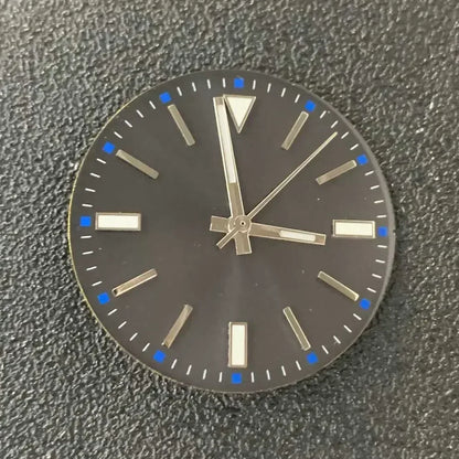 29mm Log Dial 8215 Watch Dial + Watch Hands Set Green Luminous Watch Faces Modified Accessories for 8215 / 8200 / 2813 Movement