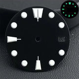 28.5mm Watch Dial Black Red Blue Green Black Suitable For NH35 NH36 Movement Luminous Dial Watch Accessories
