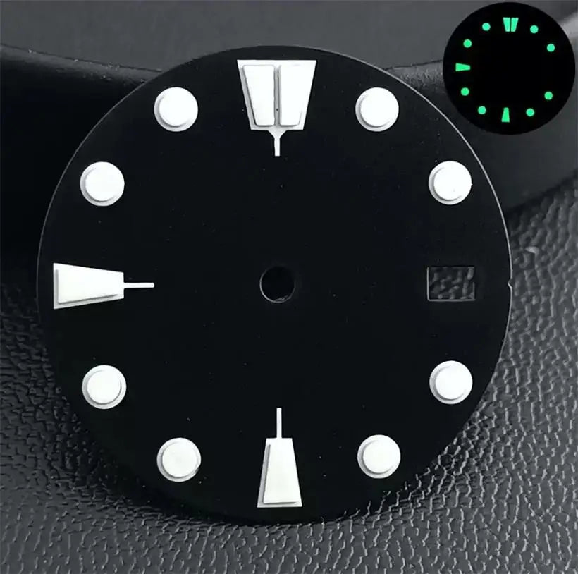 28.5mm Watch Dial Black Red Blue Green Black Suitable For NH35 NH36 Movement Luminous Dial Watch Accessories