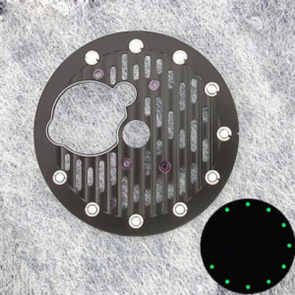28.5mm Open NH35 Dial C3 Green Luminous Watch Dial Fit NH35 36 38 70 72 Movement Watch Accessories Custom Logo Dial