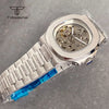 Tandorio Skeleton Nautilus TD306 NH70 40mm Square Watch Sapphire 10Bar