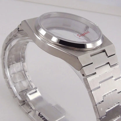 40mm PRX Case Silver Fluted 100m Waterproof For Super Player Sapphire Glass Watch Case Fit NH34 NH35 NH36 NH38 Movement