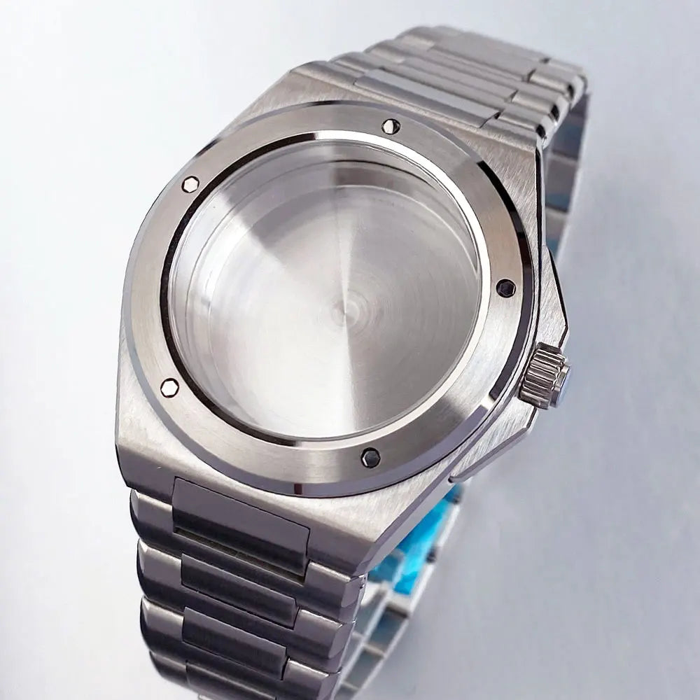 Engineer Watch Case 20ATM Waterproof 40mm Two Tone Gold Sapphire Glass Fit NH35 NH36 NH34 Movement pt5000 eta2824