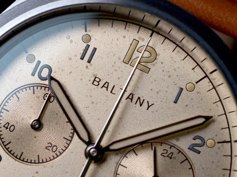 Customizable Watch Baltany 39mm Vk64 Quartz  Military watch Chrono RAF 6BB Homage Multifunction Chronograph 5bar AR Sapphire Swiss Lume