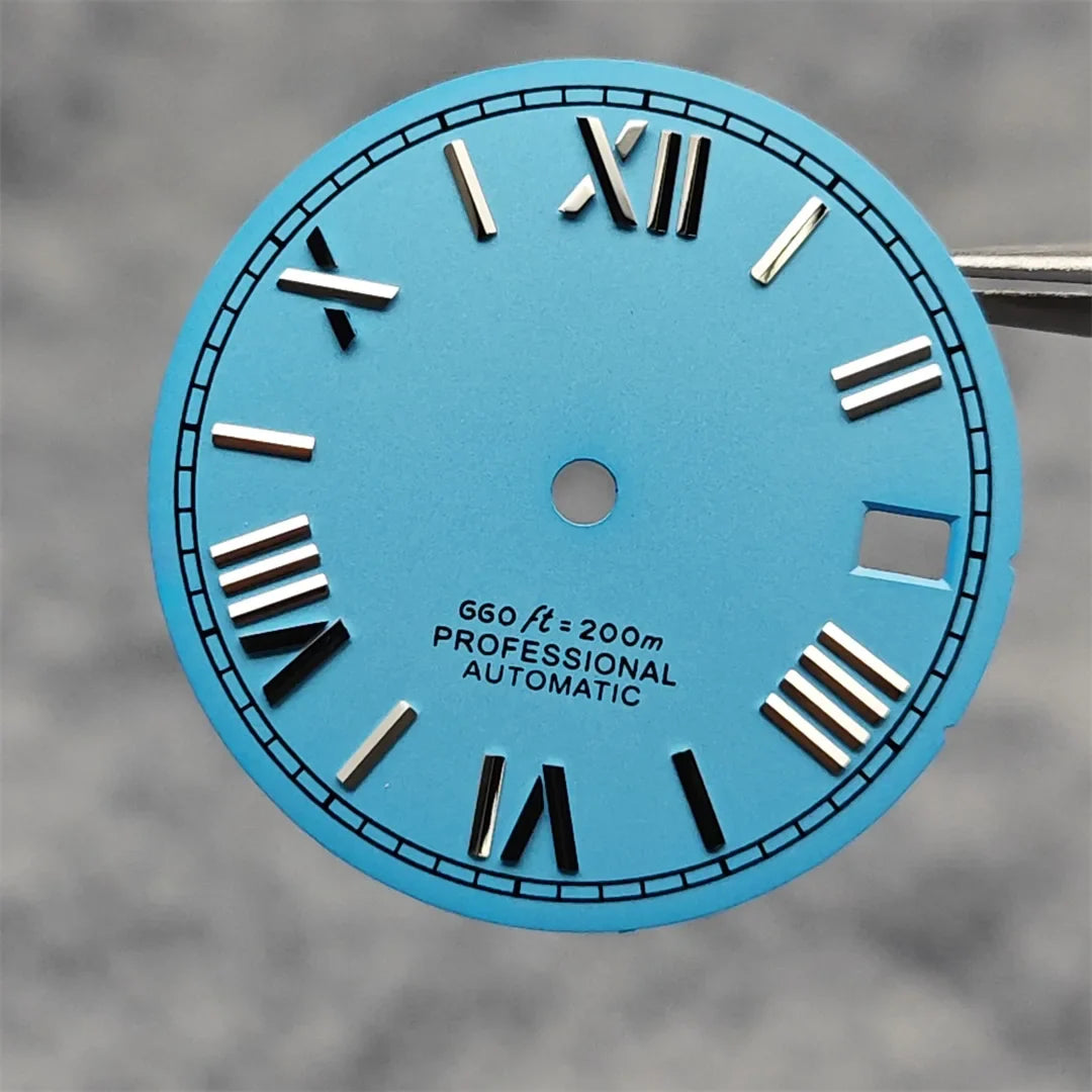 Suitable for NH35A/4R35 Movement Watch Dial 28.5mm Roman Numeral Surface Watch Faces Men's Watches Replacement Accessories