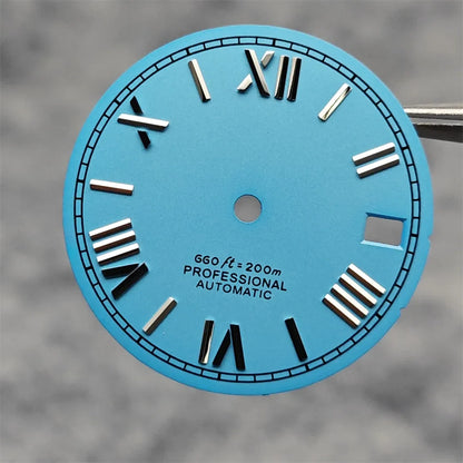 Suitable for NH35A/4R35 Movement Watch Dial 28.5mm Roman Numeral Surface Watch Faces Men's Watches Replacement Accessories