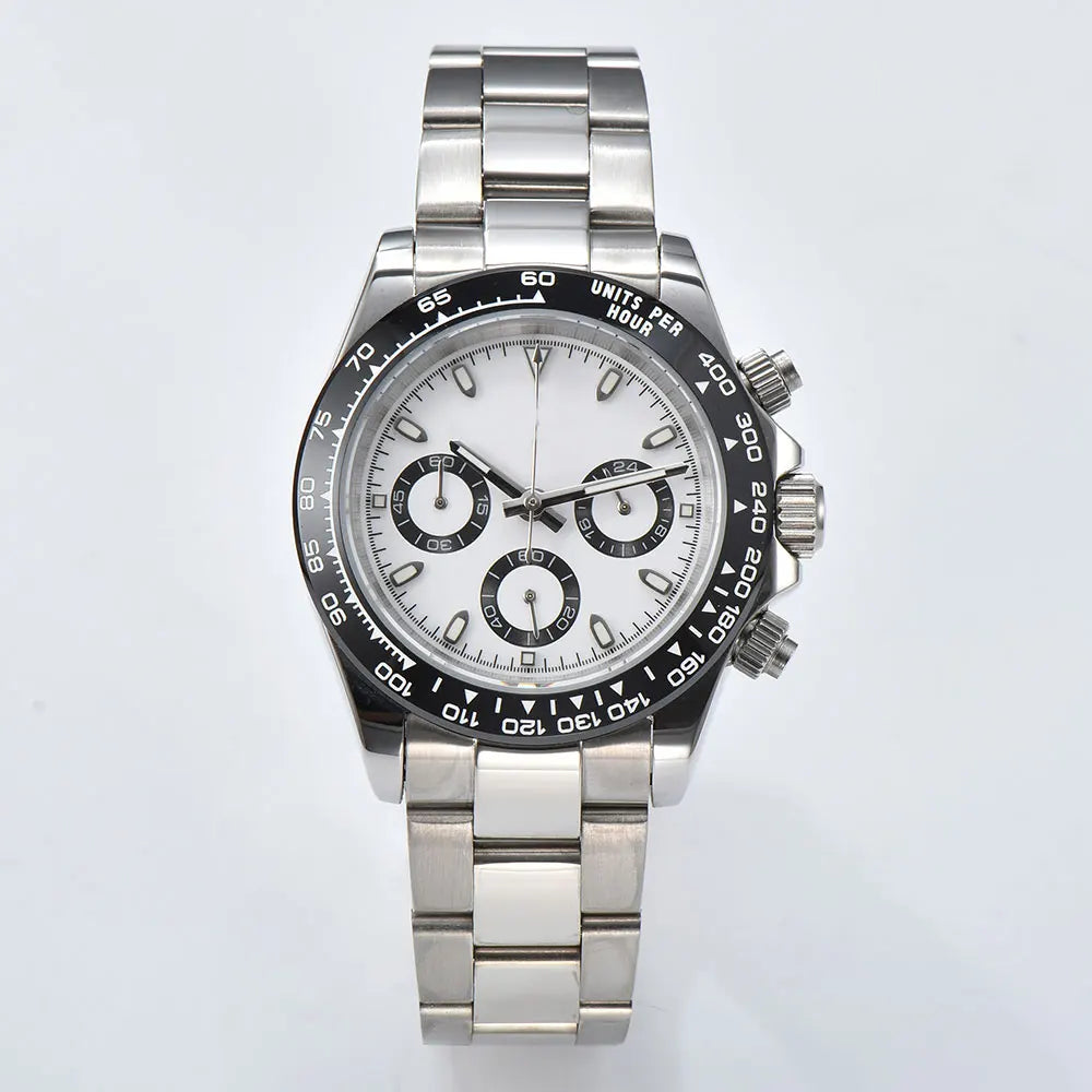 Nologo Daytona VK63 Quartz Watch Sapphire Glass 3ATM 39MM  Luminous Chronograph